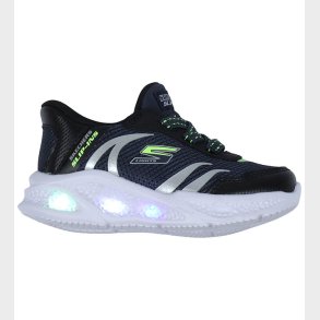 Skechers Sko m. Lys - Meteor-Lights - Navy/Black