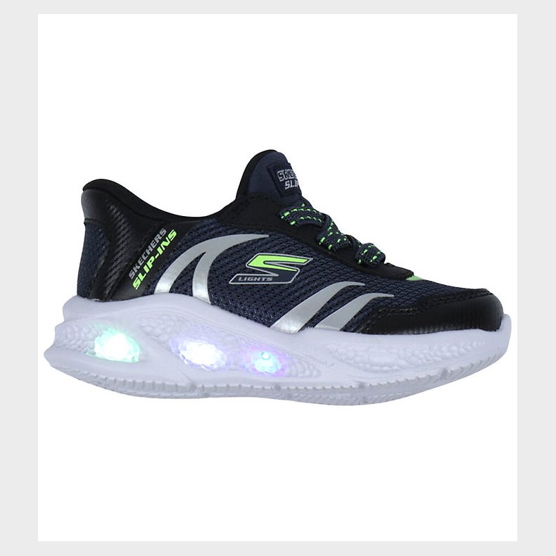 Skechers Sko m. Lys - Meteor-Lights - Navy/Black