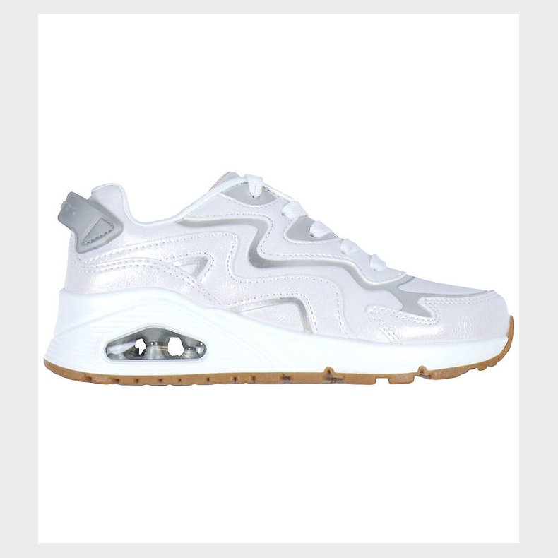 Skechers Sko - Wavy Shimmer - Hvid/Slv