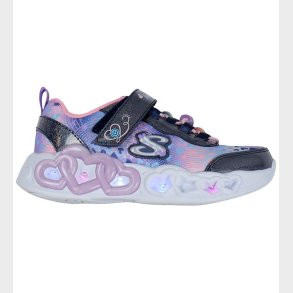 Skechers Sko m. Lys - Heart Jewels - Navy/Multi