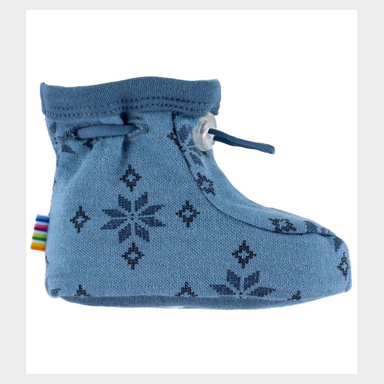 Joha Futter - 2-Lags - Uld/Bomuld - Bl m. Snefnug