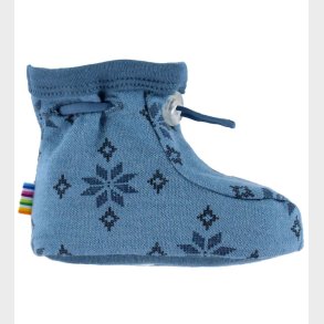 Joha Futter - 2-Lags - Uld/Bomuld - Bl m. Snefnug