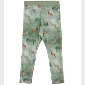 Joha Leggings - Uld - Grn m. Skov