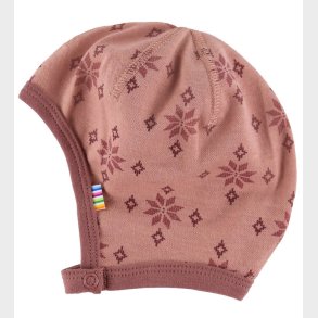 Joha Babyhjelm - Uld/Bomuld - Rose m. Snefnug