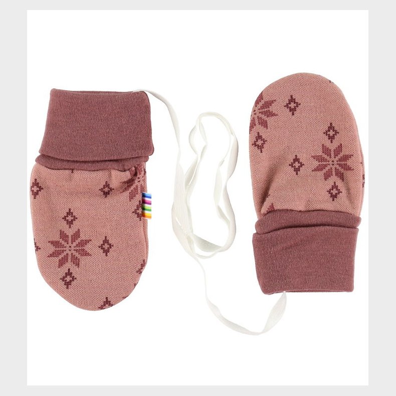 Joha Luffer u. Tommel - Uld/Bomuld - Rose m. Snefnug