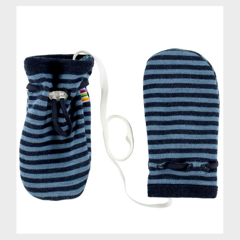 Joha Luffer u. Tommel - Uld - Bl� m. Striber