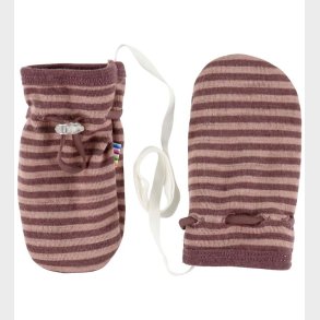 Joha Luffer u. Tommel - 2-lags - Uld - Rose m. Striber