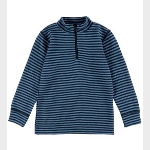 Joha Bluse - Uld - Bl� m. Striber