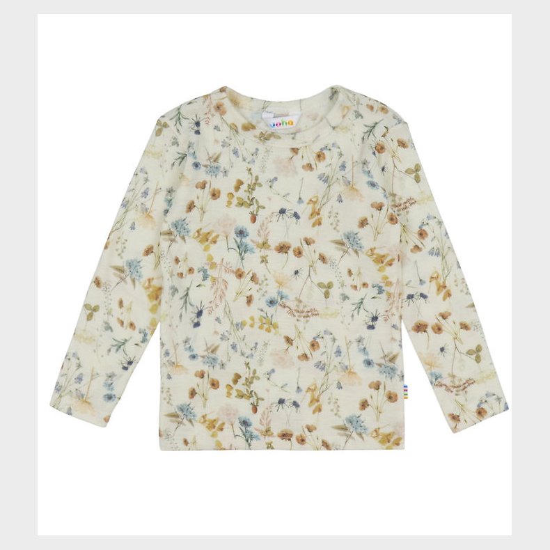 Joha Bluse - Uld - Off White m. Blomster