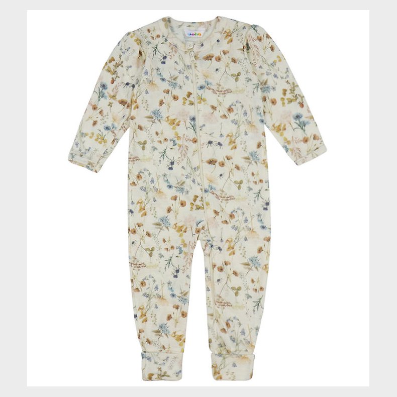 Joha Heldragt - Uld - Off White m. Blomster