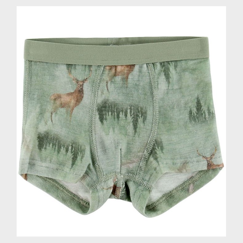 Joha Boxershorts - Uld - Grn m. Skov