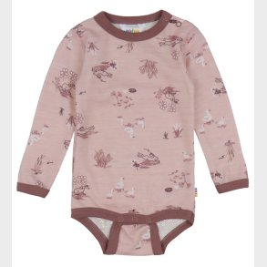 Joha Body l/� - Uld/Bambus - Lyser�d m. Print