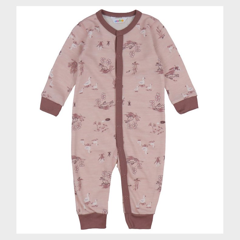 Joha Heldragt - Uld/Bambus - Lyser�d m. Print