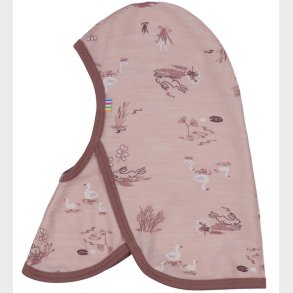 Joha Babyhjelm - 1-lags - Uld/Bambus - Lyser�d m. Print