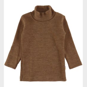 Joha Bluse - Rib - Uld - Varm Brun
