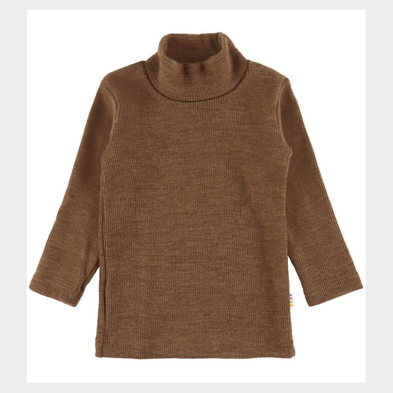 Joha Bluse - Rib - Uld - Varm Brun