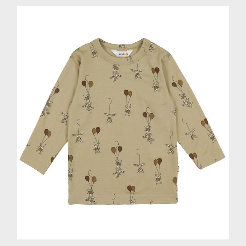 Joha Bluse - Uld - Beige m. Kaniner