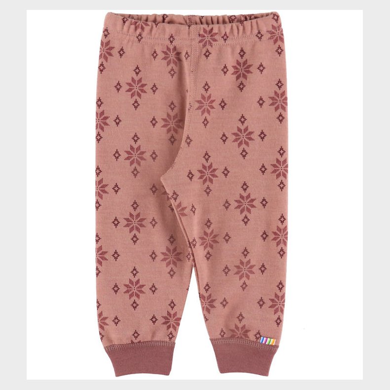 Joha Leggings - Uld/Bomuld - Rose m. Snefnug