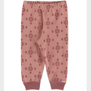 Joha Leggings - Uld/Bomuld - Rose m. Snefnug