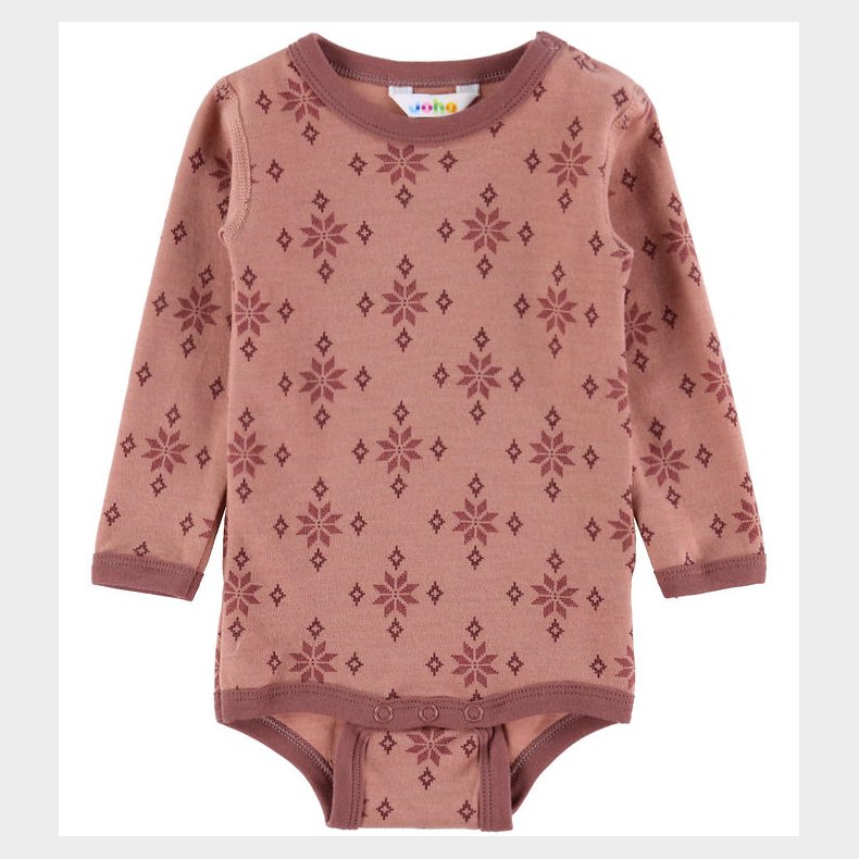 Joha Body l/ - Uld/Bomuld - Rose m. Snefnug