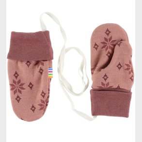 Joha Luffer m. Tommel - Uld/Bomuld - Rose m. Snefnug