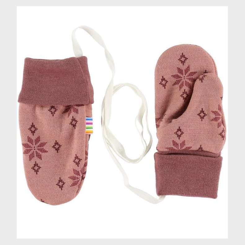 Joha Luffer m. Tommel - Uld/Bomuld - Rose m. Snefnug