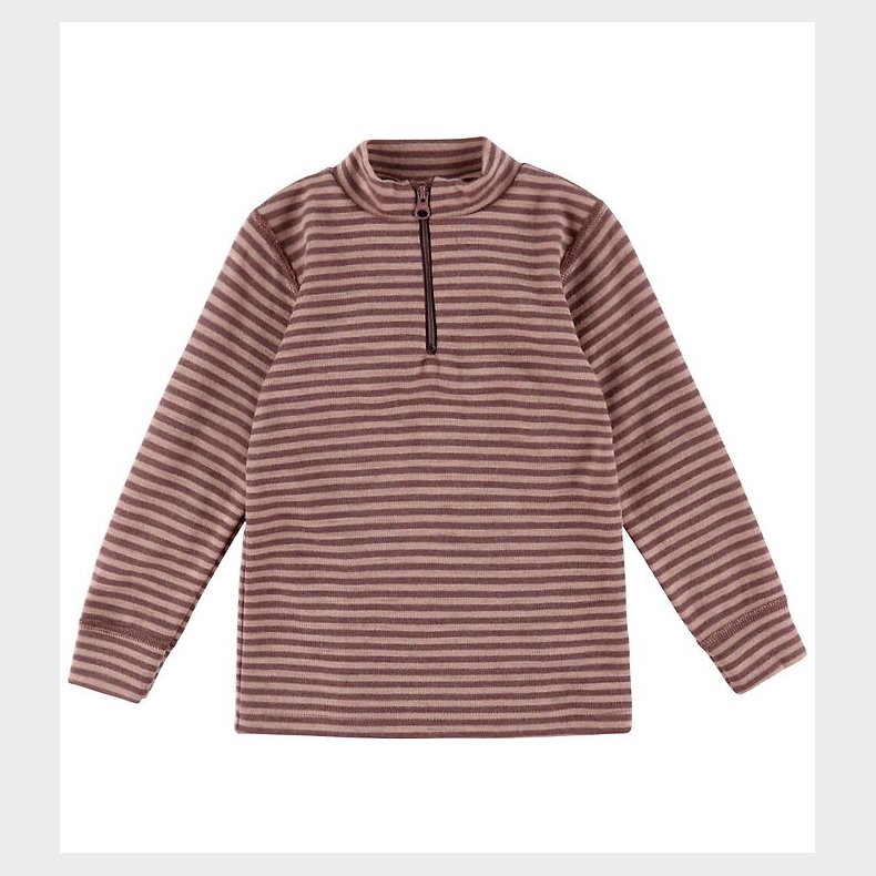 Joha Bluse - Uld - Rose m. Striber