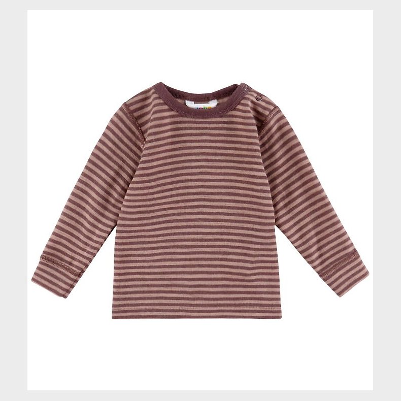 Joha Bluse - Uld - Rose m. Striber