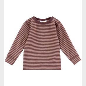 Joha Bluse - Uld - Rose m. Striber