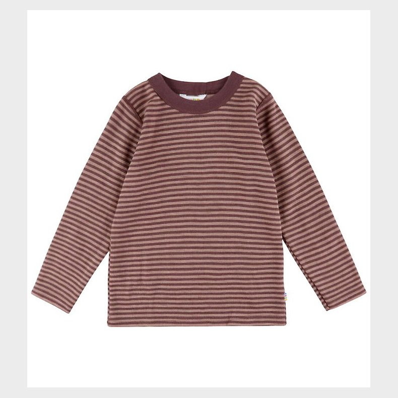 Joha Bluse - Uld - Rose m. Striber