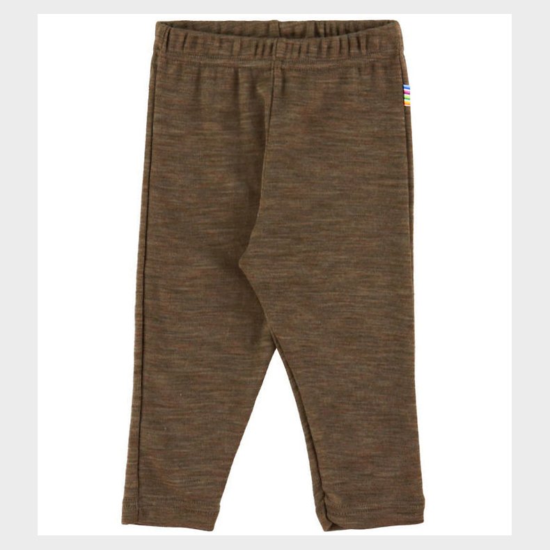 Joha Leggings - Uld/Silke - Brun Meleret