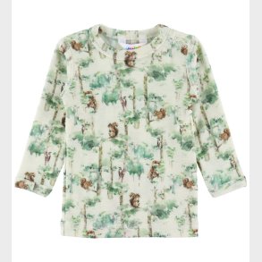 Joha Bluse - Uld - Off White m. Trer