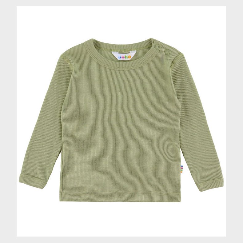 Joha Bluse - Rib - Uld/Silke - Gr�n