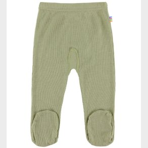Joha Leggings m. Fdder - Rib - Uld/Silke - Grn