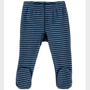 Joha Leggings m. Fdder - Uld - Bl m. Striber