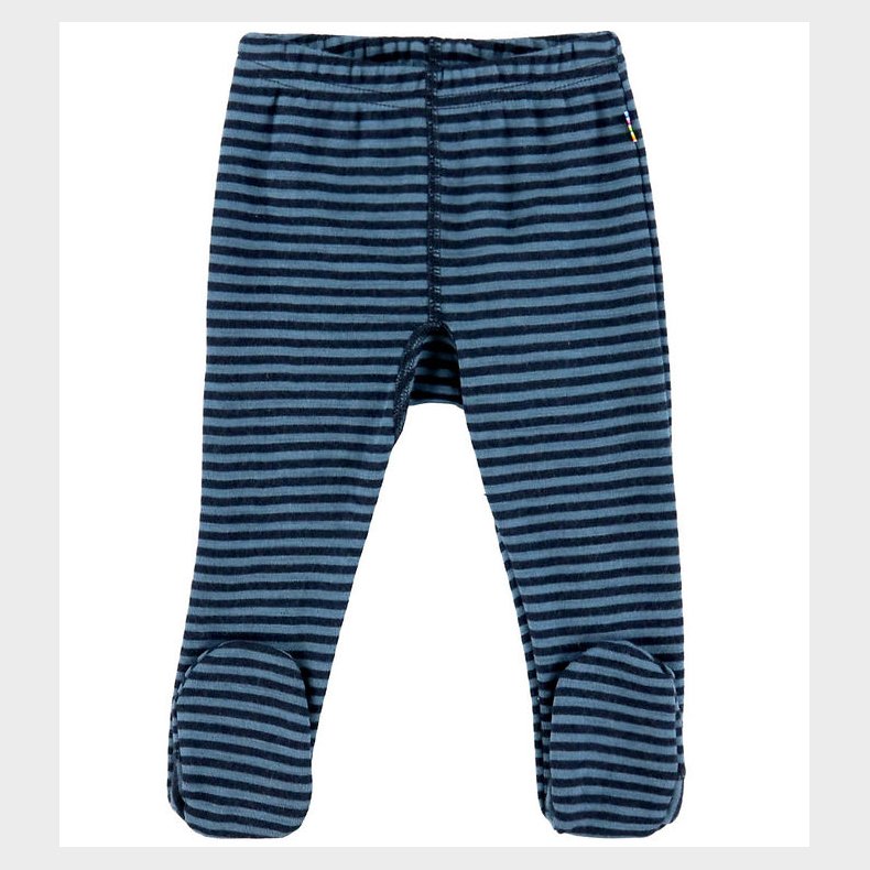 Joha Leggings m. Fdder - Uld - Bl m. Striber