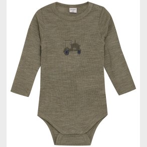 CeLaVi Body l/ - Uld - Dusky Green m. Traktor