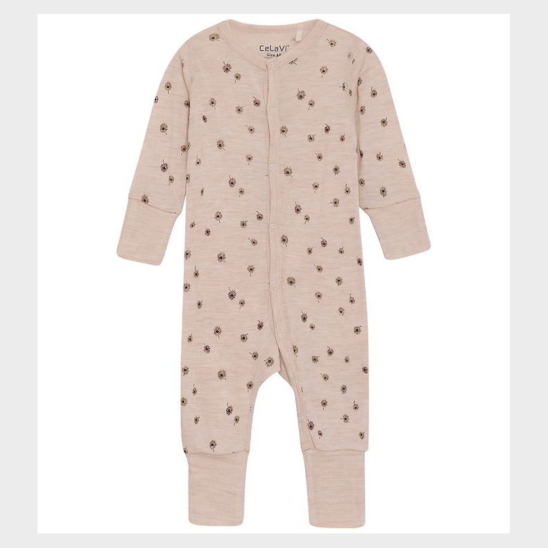 CeLaVi Heldragt - Uld - Rose Dust m. Blomster