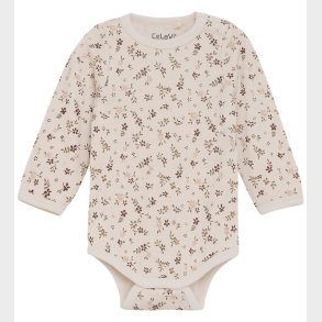 CeLaVi Body l/ - Uld - Marron m. Blomster