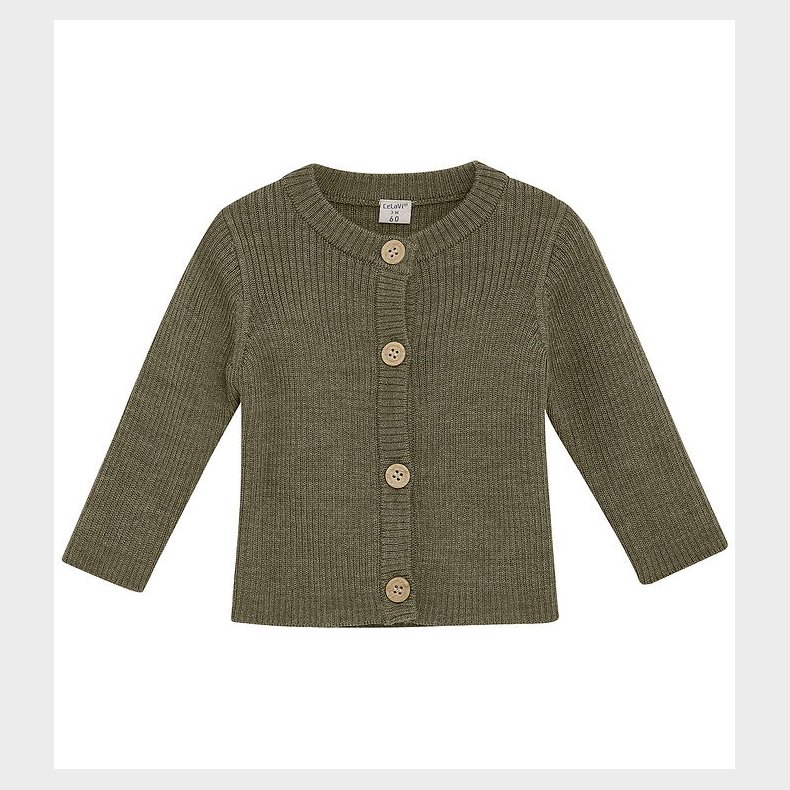 CeLaVi Cardigan - Uld - Dusky Green