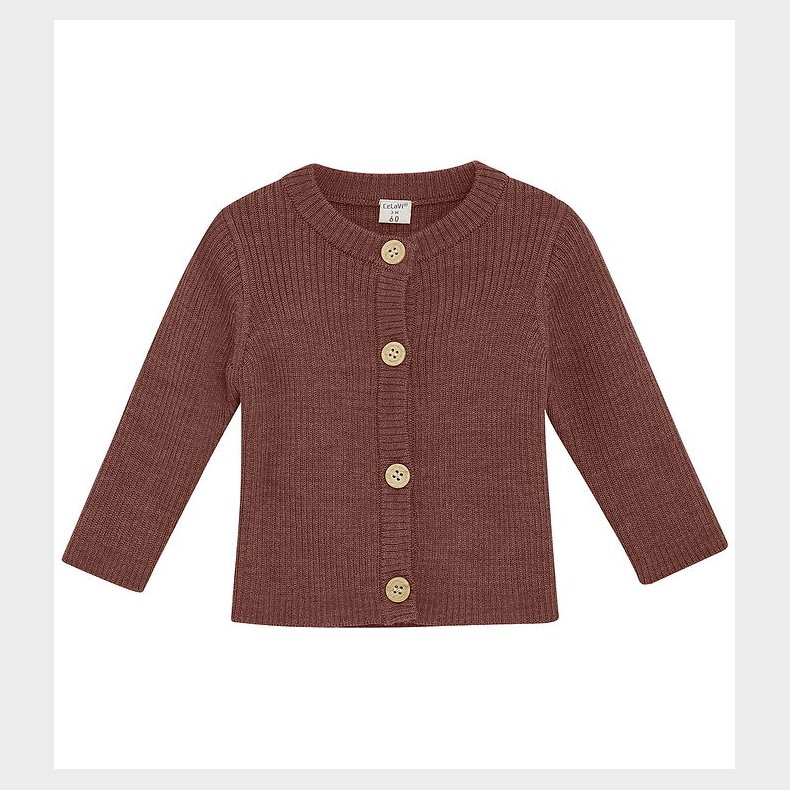 CeLaVi Cardigan - Uld - Marron
