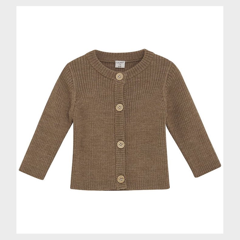 CeLaVi Cardigan - Uld - Cocoa Creme