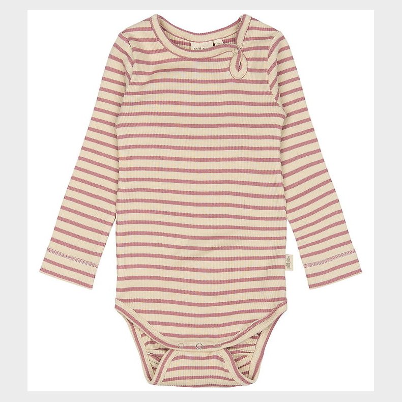 Petit Piao Body l/ - Rib - Modal - Nostalgic Rose/Off White