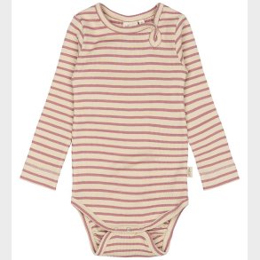 Petit Piao Body l/ - Rib - Modal - Nostalgic Rose/Off White