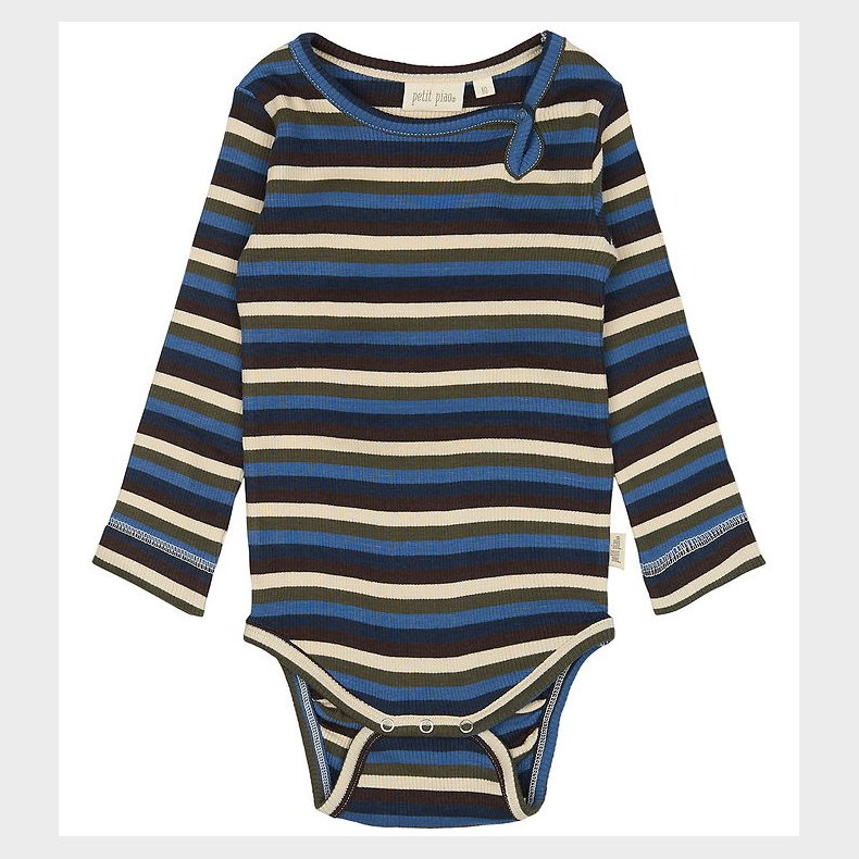 Petit Piao Body l/ - Rib - Modal - True Navy/Multistripe