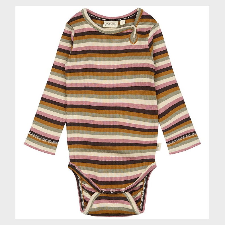 Petit Piao Body l/ - Rib - Modal - Nostalgic Rose/Multistripe