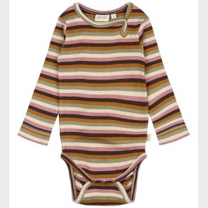 Petit Piao Body l/ - Rib - Modal - Nostalgic Rose/Multistripe