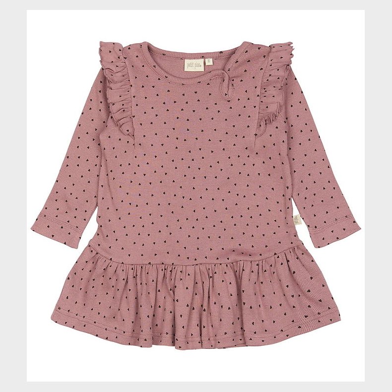 Petit Piao Kjole - Rib - Modal - Nostalgic Rose/Coffee Bean