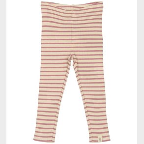 Petit Piao Leggings - Rib - Modal - Nostalgic Rose/Off White