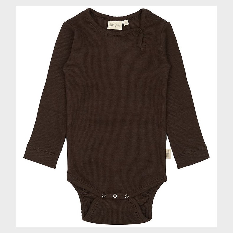 Petit Piao Body l/ - Rib - Modal - Coffee Bean
